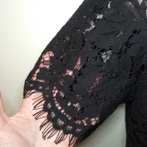 GAP Black Floral Lace Special Occasion Maternity Dress - Picture 2 of 13